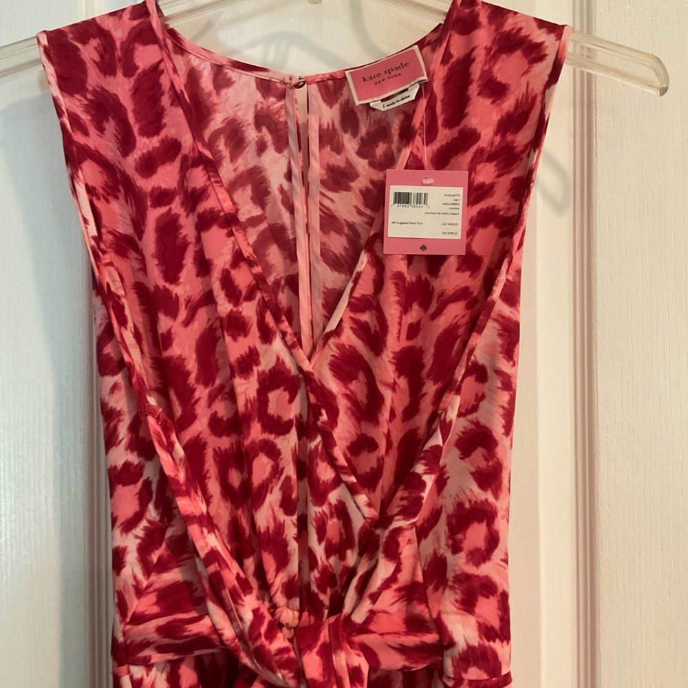kate spade panthers tie waist jumpsuit. NWT. Large - Picture 6 of 11